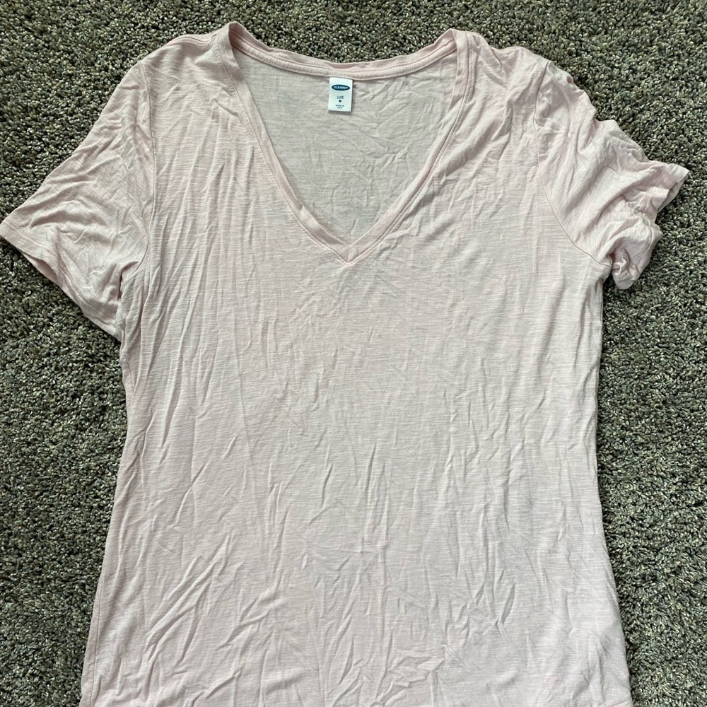 Old Navy Luxe V Neck Tee Blush Size M